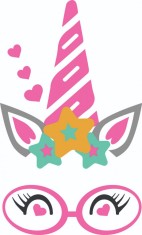 Sticker decorativ, Unicorn, Multicolor, 85 cm, 7146ST foto