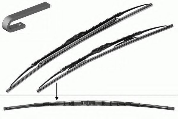Set stergatoare parbriz AUDI TT Roadster (8N9) (1999 - 2006) BOSCH 3 397 001 582