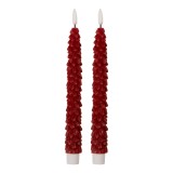 Cumpara ieftin Set 2 lumanari cu led ceara rosie &Oslash; 3x25 cm