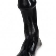 Dildo Foot Fetish, PVC, Negru, 23 cm