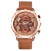 Ceas Barbatesc Xinew Maro, Curea Piele Eco, Quartz, Analogic, Sport Elegant, Calendar, Diametru 47mm