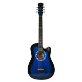 Chitara clasica din lemn IdeallStore&reg;, Cutaway Country Blue, 95 cm, albastru