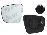 Geam oglinda Mercedes Citan 09.20; Nissan Townstar 01.20; Renault Kangoo 05.20, stanga, incalzire; sticla asferica; sticla crom; 2 gauri / 2 pini;