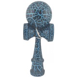 Kendama X Originala, &nbsp;Profesionala, Cyrax, Cracked, din Lemn, 18 cm, &nbsp;Negru, Albastru