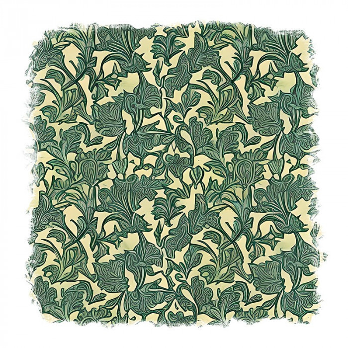 Sticker decorativ Flori, Verde, 55 cm, 11325ST