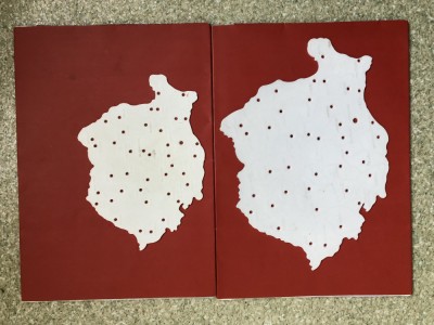 2 SABLOANE CU CONTURUL ROMANIEI DIN ERA COMUNISTA foto