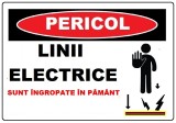 Placuta linii electrice sunt ingropate in pamant