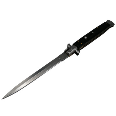 Briceag automat de vanatoare IdeallStore&amp;reg;, Italian Blade, Stiletto, otel inoxidabil, 24 cm, negru foto