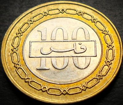 Moneda exotica bimetal 100 FILS - BAHRAIN, anul 2008 *cod 5136 foto