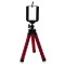 Mini trepied flexibil,filet universal 1 4,cu suport de telefon - Rosu