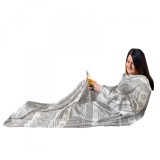 Patura cu Maneci Homelevel Gri 200 x 150 cm Poliester Moale TV
