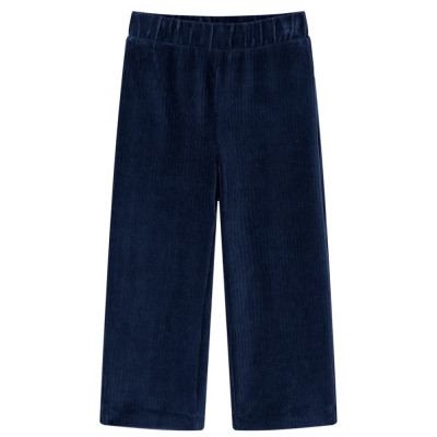 Pantaloni de copii din velur, bleumarin, 104 foto