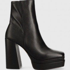 Aldo botine Mabel femei, culoarea negru, cu toc drept