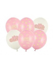 Set 10 Baloane Latex Asortate It&#039;s a Girl 30 cm