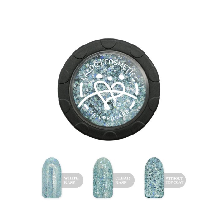 Glitter Turquoise Pixel effect No.04 Laloo