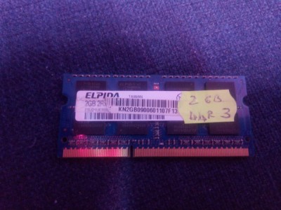 Memorie Laptop 2GB Ddr3 Elpida foto