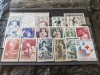 Lot timbre Franta, Crucea Rosie, anii 1930-50, stampilate si nestampilate, stare buna