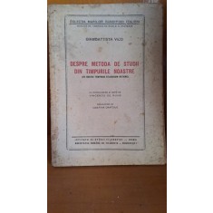 DESPRE METODA DE STUDII DIN TIMPURILE NOASTRE - GIAMBATTISTA VICO