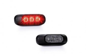 Stroboscop 3 LED-uri Osram Fristom 12v-24v ROSU FT-210C foto