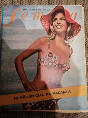 REVISTA FEMEIA - ANUL XXIV NR 6 - IUNIE 1971 foto