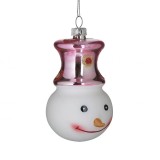 Cumpara ieftin Set 4 globuri din sticla Snowman 10 cm, Inart