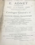 CRT12DE Catalog Vechi Laborator Franceza / Antique Science Catalogue - E. Adnet Verrerie Chimie Bacteriologie Paris Colectie Rara