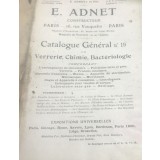 CRT12DE Catalog Vechi Laborator Franceza / Antique Science Catalogue - E. Adnet Verrerie Chimie Bacteriologie Paris Colectie Rara