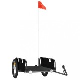 Cumpara ieftin Remorca de bicicleta, negru, textil oxford si fier