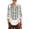 Bluza dama RS25 alb/negru mahon , marimea L