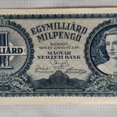 Ungaria - 1 Milliard Pengo (1946) albastră, fără serie