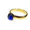 Inel reglabil argint placat cu aur lapis-lazuli natural 6 MM