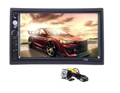 2Din mp5 player auto universal 7010b, Navigatie MirrorLink Rama Camera marsarier foto