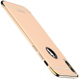 Cumpara ieftin Husa iPhone X IPAKY 3 in 1 Hybrid Aurie: Protectie Soc, Anti-praf, Amprenta, Alunecare. Carcasa Gold Fashion