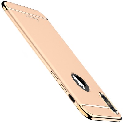 Husa IPAKY Fashion 3 in 1 Hybrid cu Insertie Aurie - Iphone X (Gold) foto