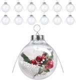 Set de 12 globuri de umplere pentru Craciun Blazor, plastic, transparent, 60 mm