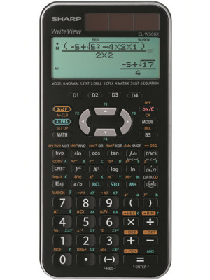 Calculator Stiintific, 16 Digits, 640 Functii, 166x80x15 Mm, Dual Power, Sharp El-w506xsl-negru/argi foto