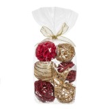 Potpourri sfera decorativ pentru Craciun,7 bucati set,44 grame, Oem