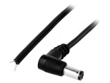 Cablu DC Negru 5,5/2,1 3m 2x0,5mm2, Bq Cable