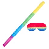 Set Pinata Multicolor cu Masca si Bata pentru Petreceri, Accesorii Distractive, CMCLASS
