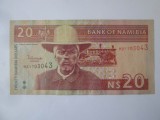 Namibia 20 Dollars 1996(nu este din 2002) bancnota din imagini