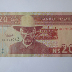 Namibia 20 Dollars 1996 bancnota din imagini