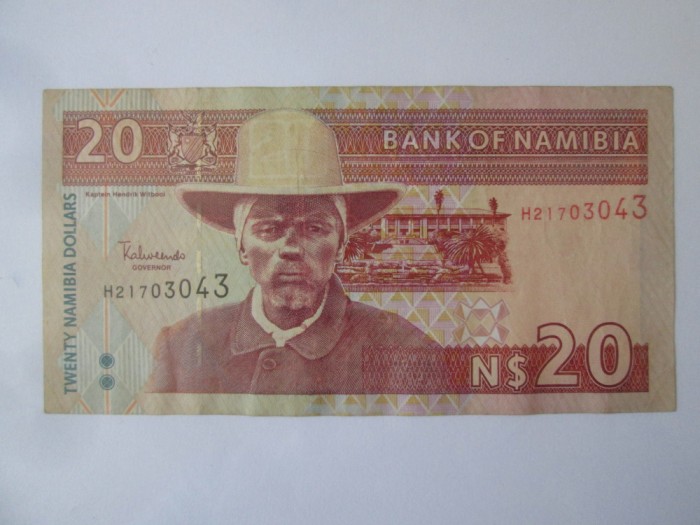 Namibia 20 Dollars 1996(nu este din 2002) bancnota din imagini