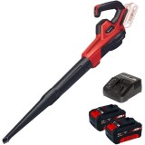 Einhell GE-UB 18/250 Li E PXC + Twinpack + 4514095 - Suflanta de gradina 120 m3/h + Set 2 acumulatori si incarcator Li-Ion 18 V 4 Ah