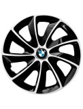 Cumpara ieftin Set 4 Capace Roti Autohelix MSA&reg; potrivite jantelor de 15 inch, pentru BMW, model Stig Extra Black &amp; White