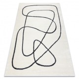 Modern covor MODE 8377 abstractizare crem / negru, 240x330 cm