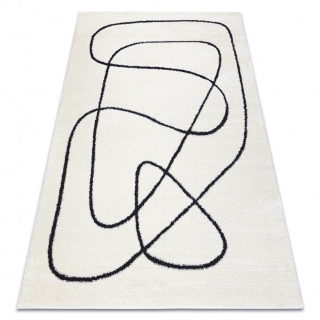 Modern covor MODE 8377 abstractizare crem / negru, 200x290 cm