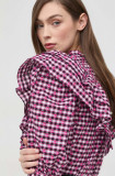 Custommade bluza din bumbac Diga femei, culoarea roz, modelator