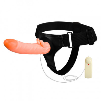 Strap-on Passionate Harness Multispeed, PVC, Natural, 18 cm foto