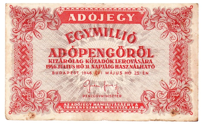 Ungaria 100 000 Adopengorol 1946 P-144a U12