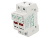 Clemă siguranţe cilindrice 10,3x38mm pentru şină DIN 30A